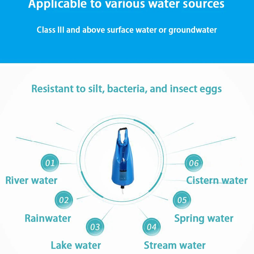 PureDropy Gravity Water Filter System | 10L Ultralight 0.01μm Outdoor Purifier