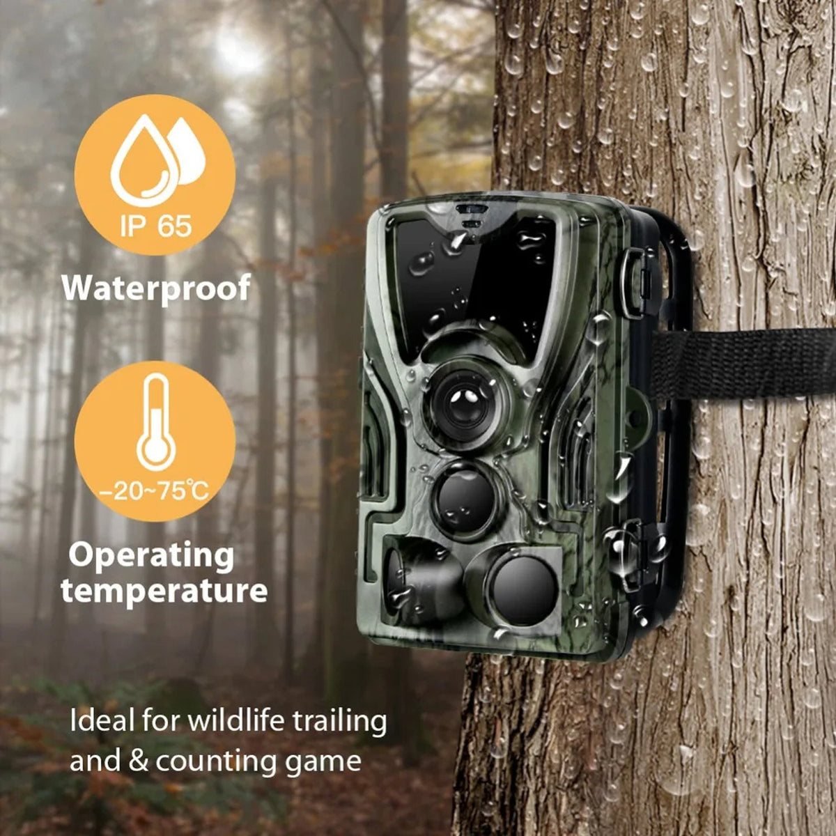 TrailyEye Night Vision Trail Camera 20MP 1080P HD