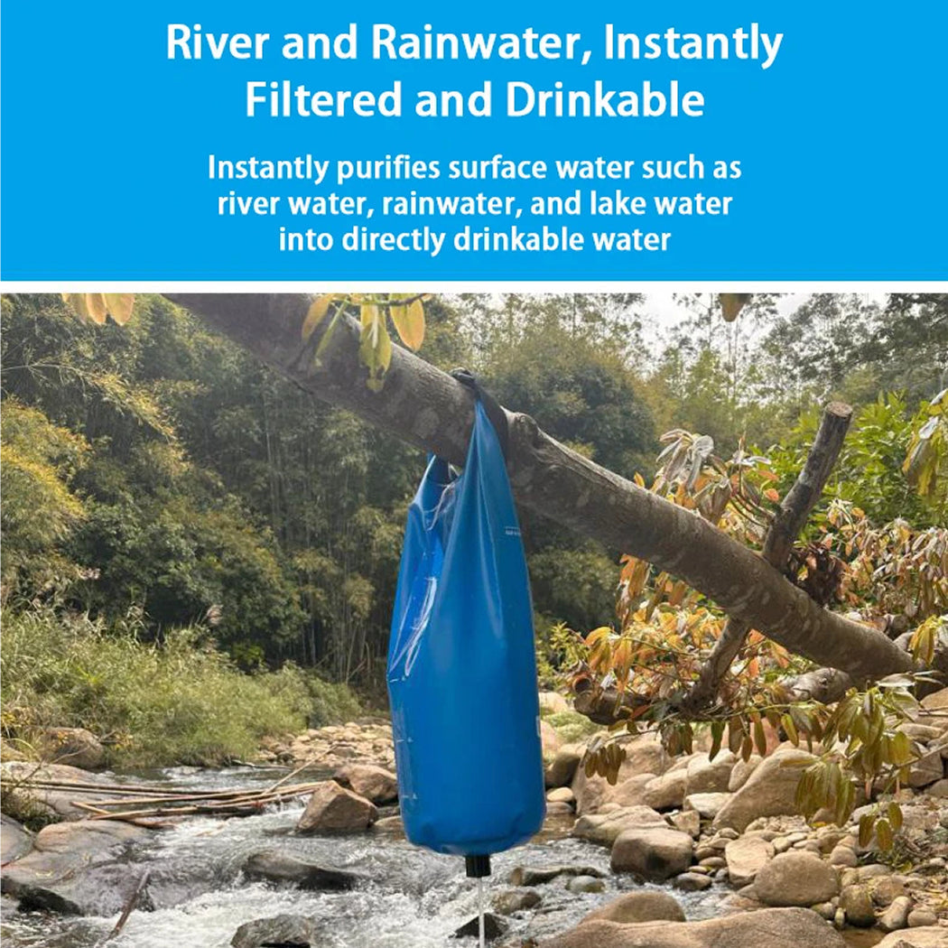 PureDropy Gravity Water Filter System | 10L Ultralight 0.01μm Outdoor Purifier