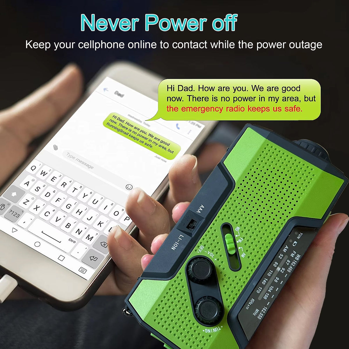 AlerSkyo 5-Way Powered Emergency NOAA Weather Radio for UK