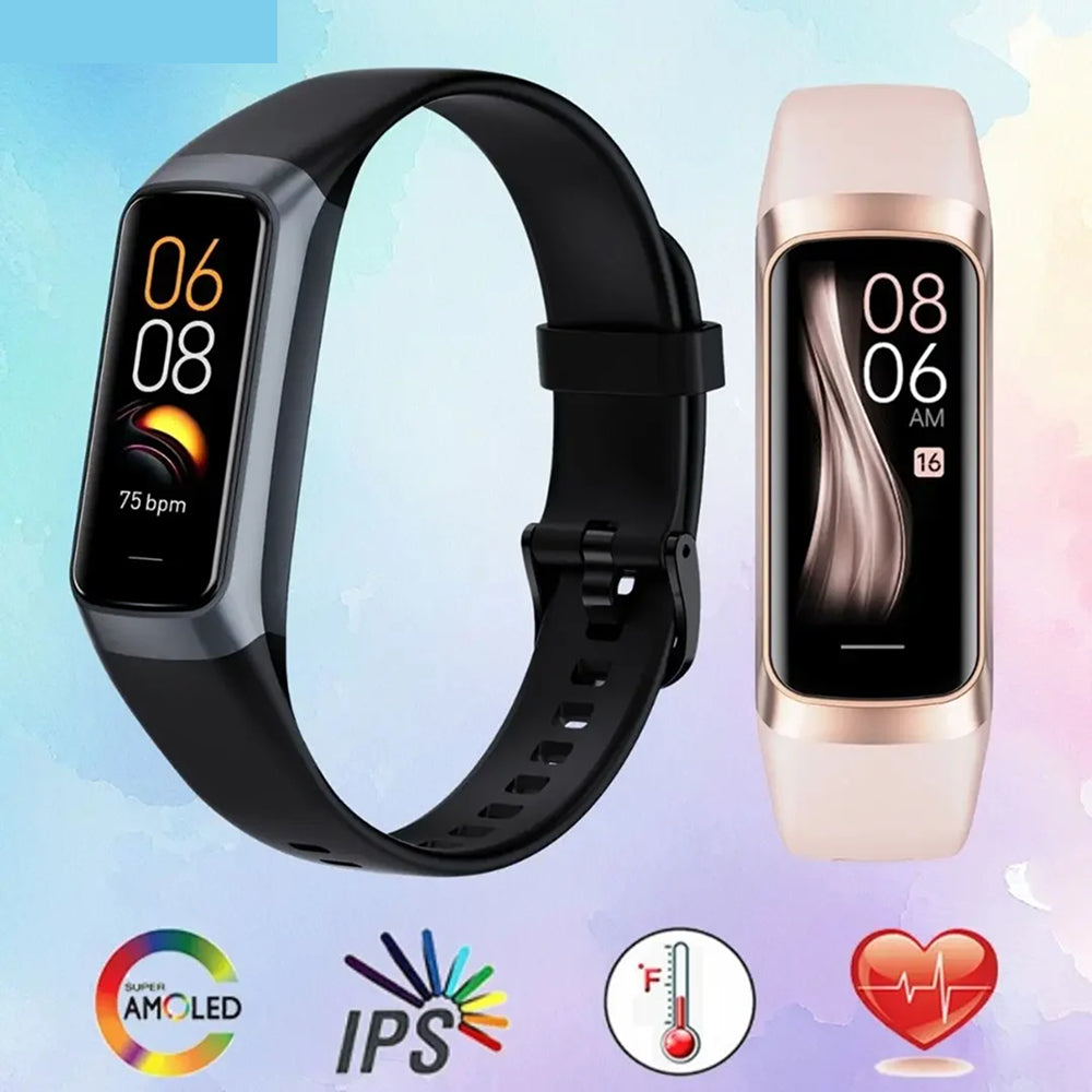 AurenZiax Fitness Band Tracker with AMOLED Display & 3ATM Waterproofing