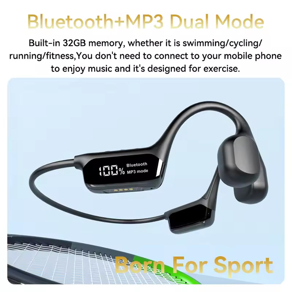 BeatoSync IPX8 Waterproof Bone Conduction Sports Headphones