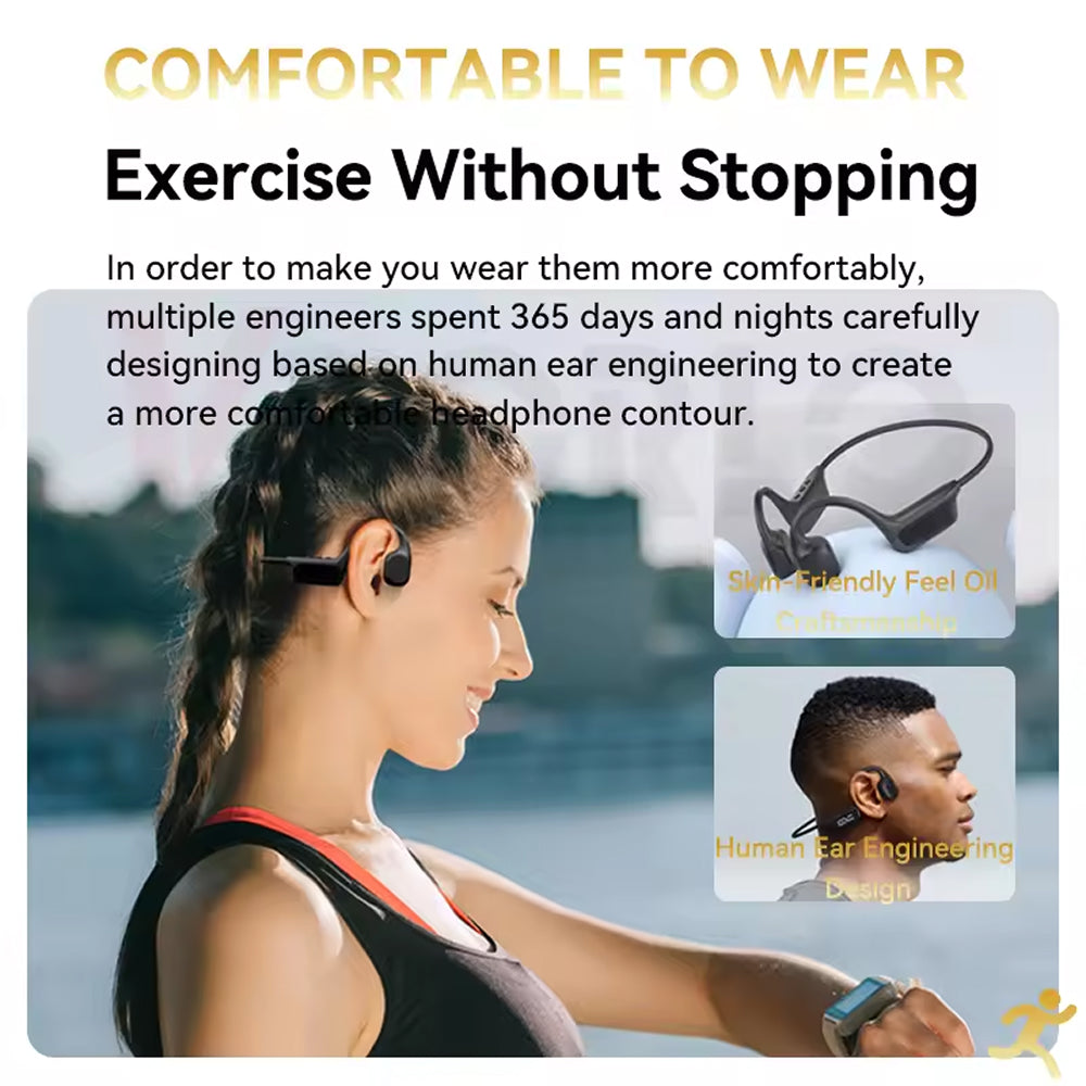 BeatoSync IPX8 Waterproof Bone Conduction Sports Headphones