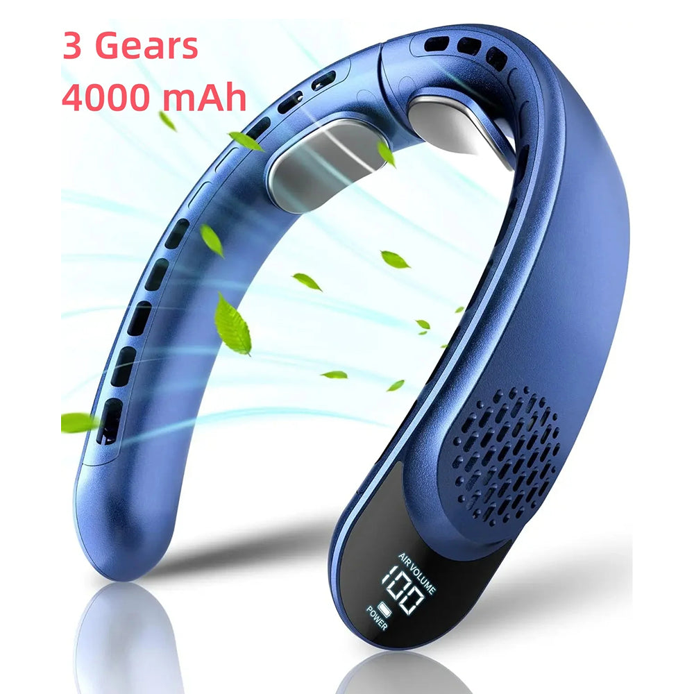 NeckyKool Bladeless Neck Fan for Hands-Free 360 Cooling