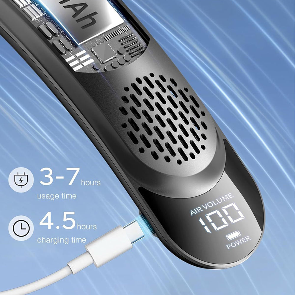 NeckyKool Bladeless Neck Fan for Hands-Free 360 Cooling