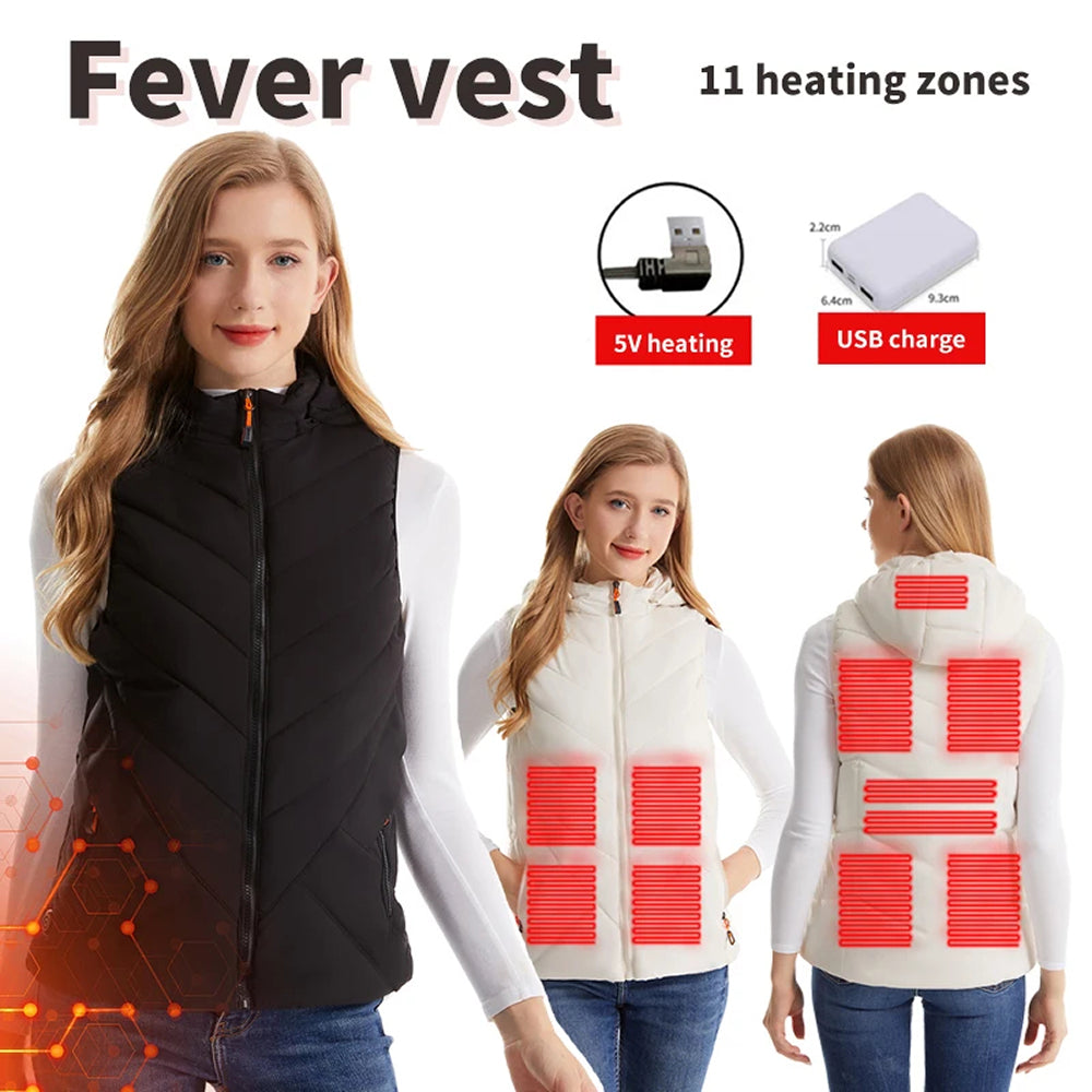 EmbeRinex Heated Vest for Women | 11-Zone USB Thermal Gilet UK