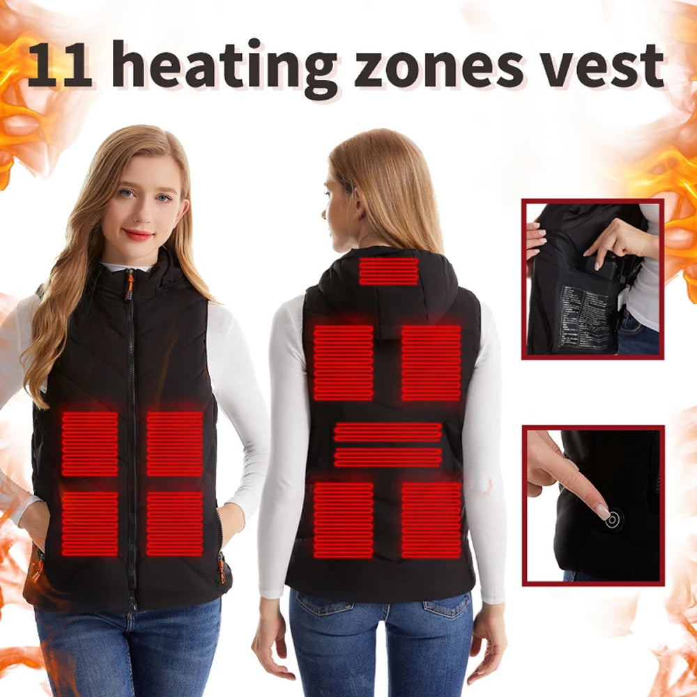 EmbeRinex Heated Vest for Women | 11-Zone USB Thermal Gilet UK