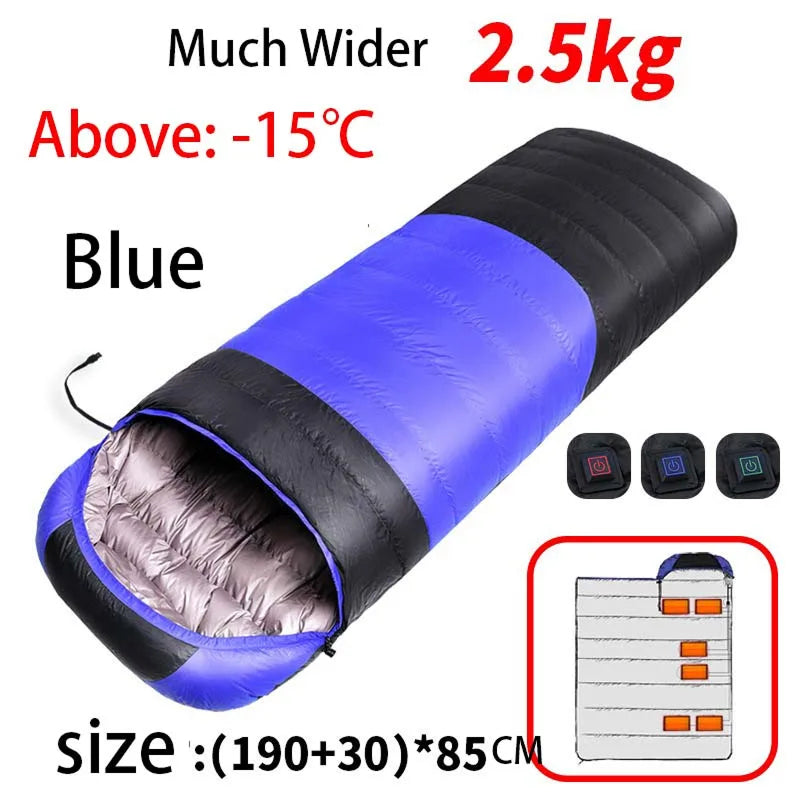 EmberLinie USB Heated Sleeping Bag with 4 Warmth Zones