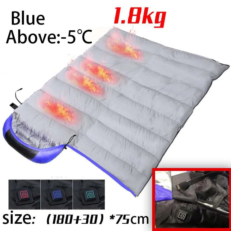 EmberLinie USB Heated Sleeping Bag with 4 Warmth Zones