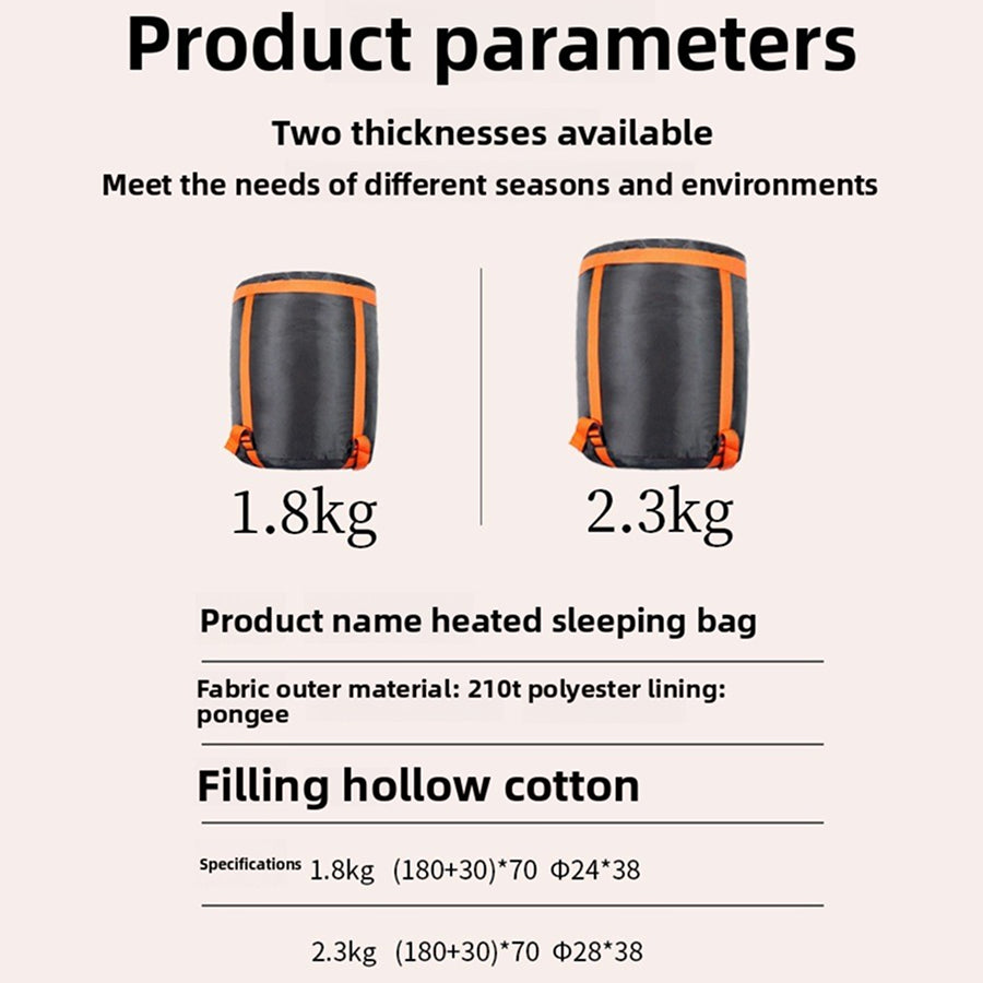 EmberLinie USB Heated Sleeping Bag with 4 Warmth Zones