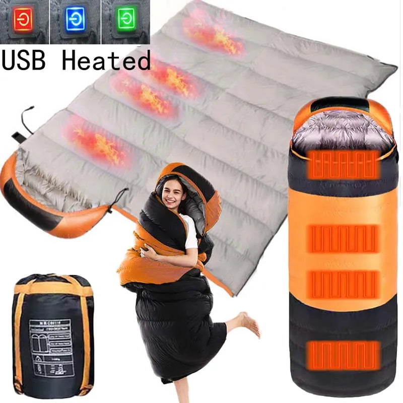 EmberLinie USB Heated Sleeping Bag with 4 Warmth Zones