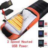 EmberLinie USB Heated Sleeping Bag with 4 Warmth Zones