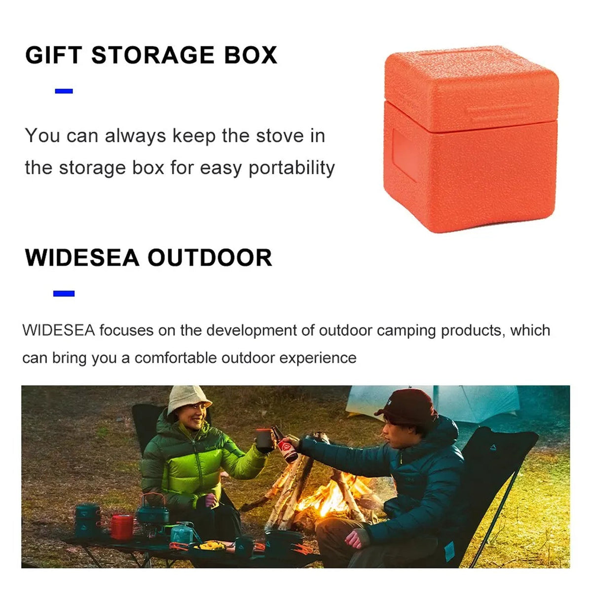 EmberLixx 6800W Gas Camping Stove | Fast-Boil Compact Outdoor Burner UK