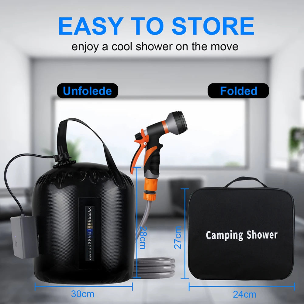 ClinyShowe Rechargeable Portable Shower for Camping and Pets