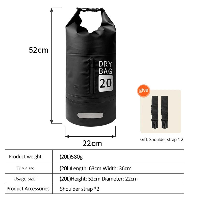 WaveeBack Roll Dry Bag | Waterproof Swimming Backpack