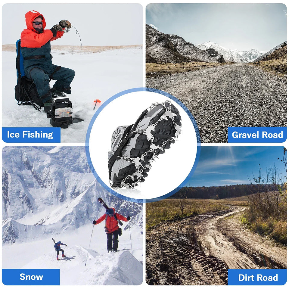 FrostoGrip Hiking Crampons & Anti-Slip Ice Cleats