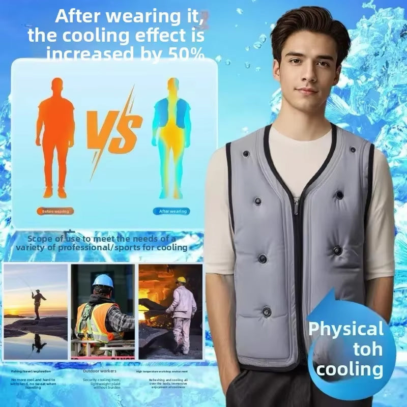 Frozakes evaporative cooling ice vest for UK outdoor work