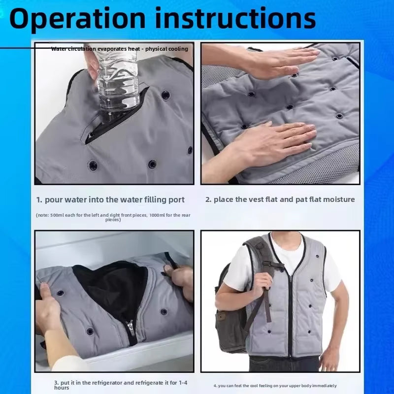 Frozakes evaporative cooling ice vest for UK outdoor work