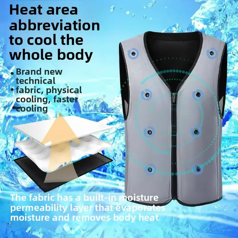 Frozakes evaporative cooling ice vest for UK outdoor work