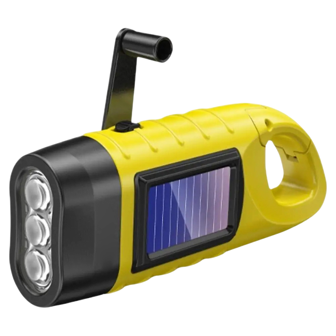GravikSkio Wind Up Torch | Solar & Hand Crank Emergency LED Light