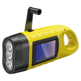 GravikSkio Wind Up Torch | Solar & Hand Crank Emergency LED Light