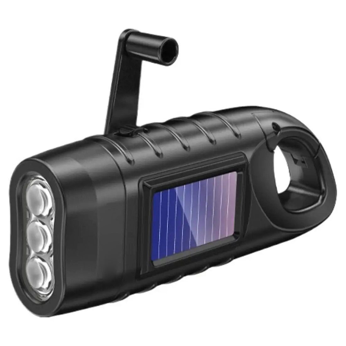 GravikSkio Wind Up Torch | Solar & Hand Crank Emergency LED Light