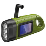 GravikSkio Wind Up Torch | Solar & Hand Crank Emergency LED Light