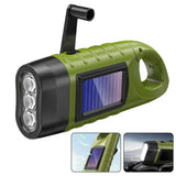 GravikSkio Wind Up Torch | Solar & Hand Crank Emergency LED Light