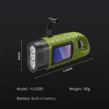 GravikSkio Wind Up Torch | Solar & Hand Crank Emergency LED Light
