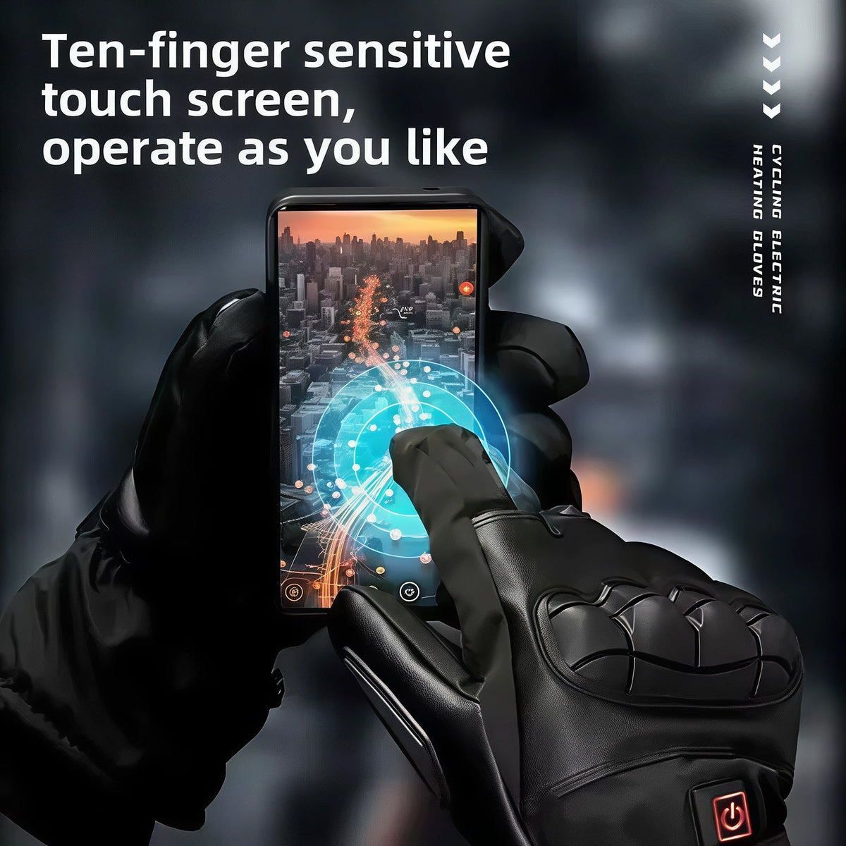 HeateRider Heated Motorcycle & Cycling Gloves for Winter