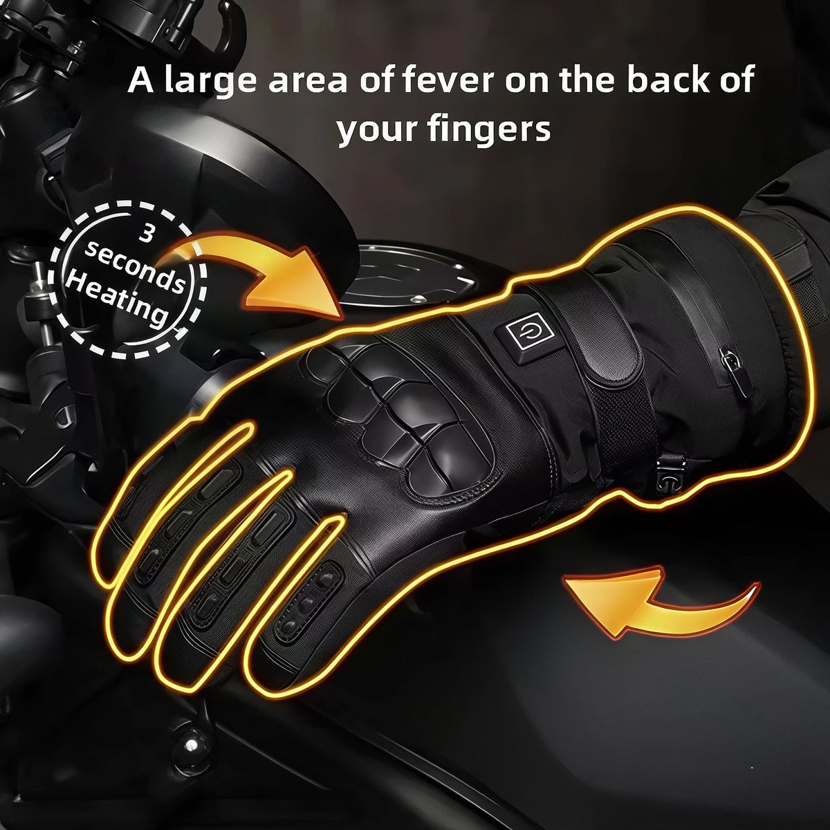 HeateRider Heated Motorcycle & Cycling Gloves for Winter