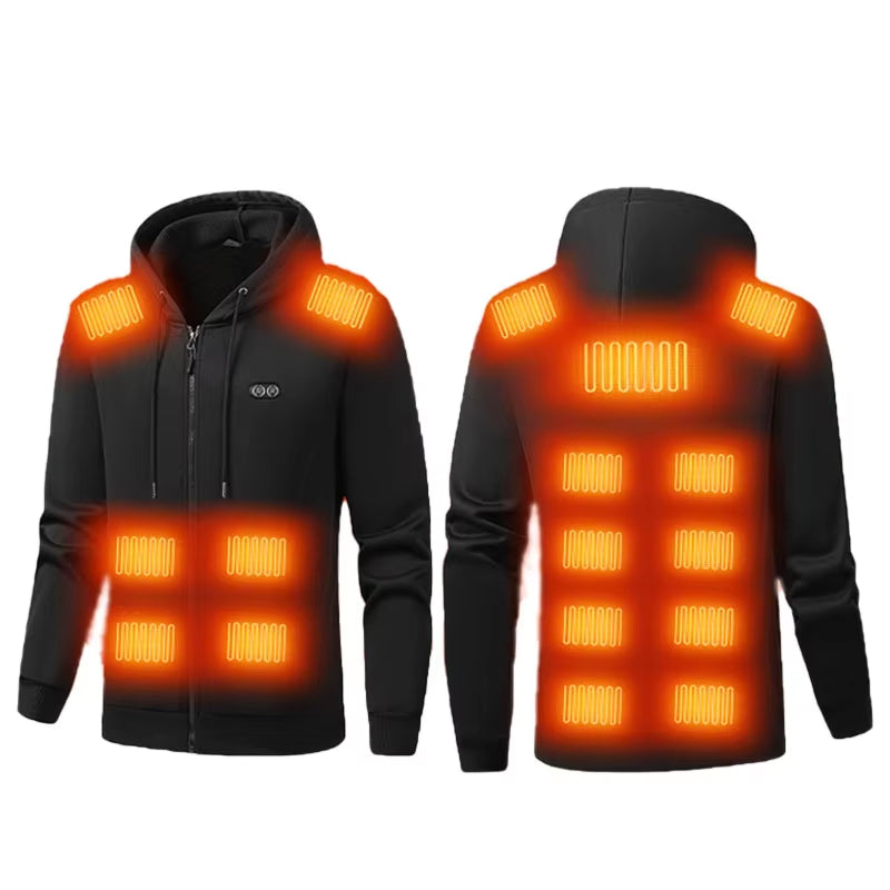 HoodyCoze 17-Zone Heated Hoodie | Dual Control Winter Warmth