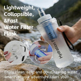 Klentax 1000ml Collapsible Water Filter Bottle UK