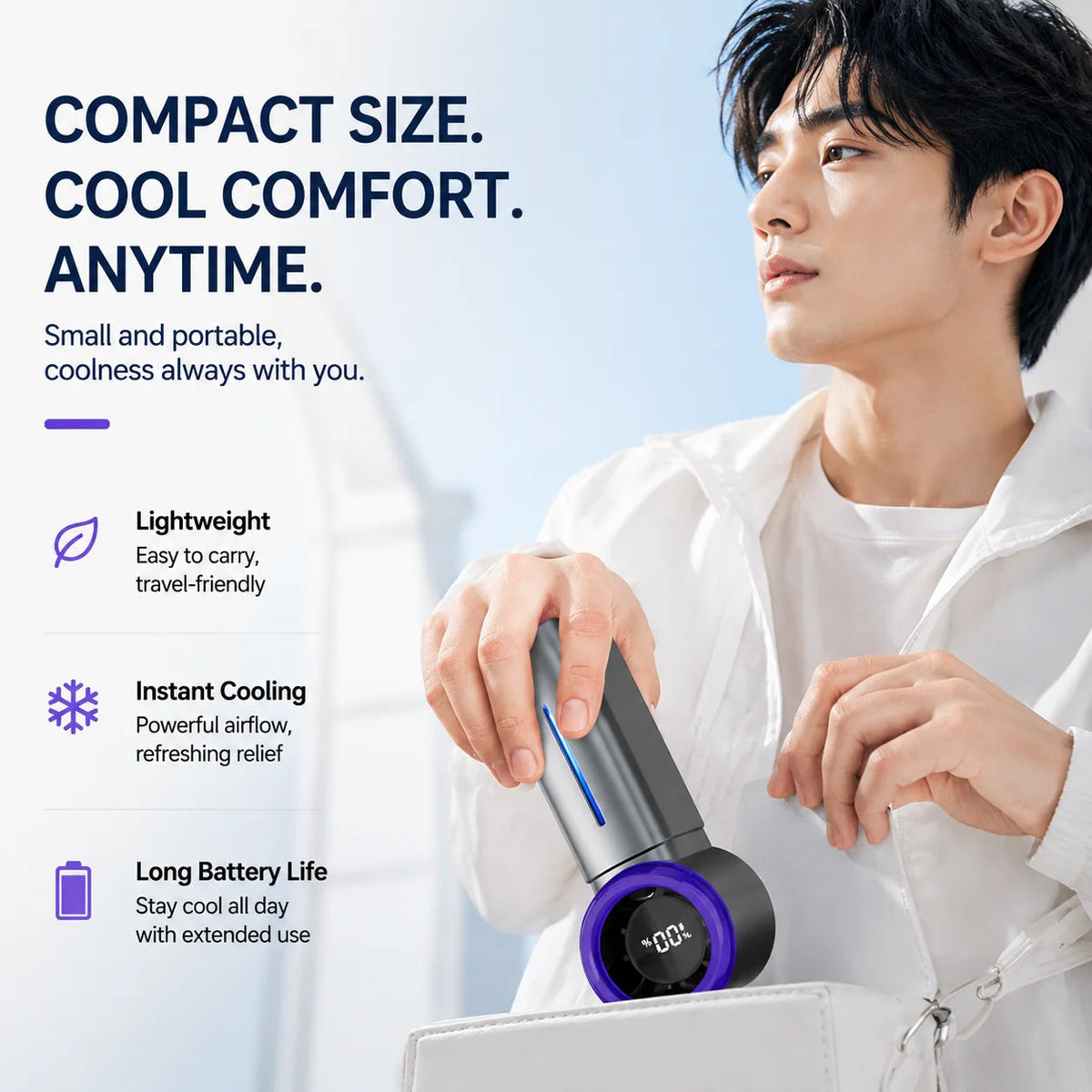 MistsyGo Portable Misting Fan with 199 Speeds