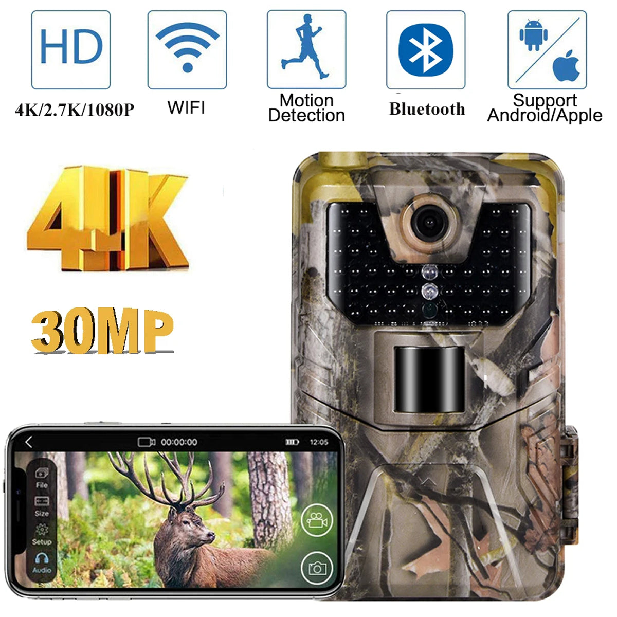 MosSnapie 4K WiFi Garden Wildlife and Trail Camera UK