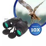 NautixCor 10x50 Marine Binoculars with Compass & Rangefinder
