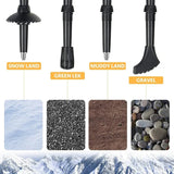 NordVaxi Folding Nordic Walking Poles for Hiking & Trekking