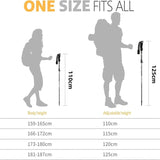 NordVaxi Folding Nordic Walking Poles for Hiking & Trekking