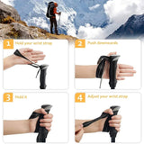 NordVaxi Folding Nordic Walking Poles for Hiking & Trekking