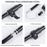 NordVaxi Folding Nordic Walking Poles for Hiking & Trekking