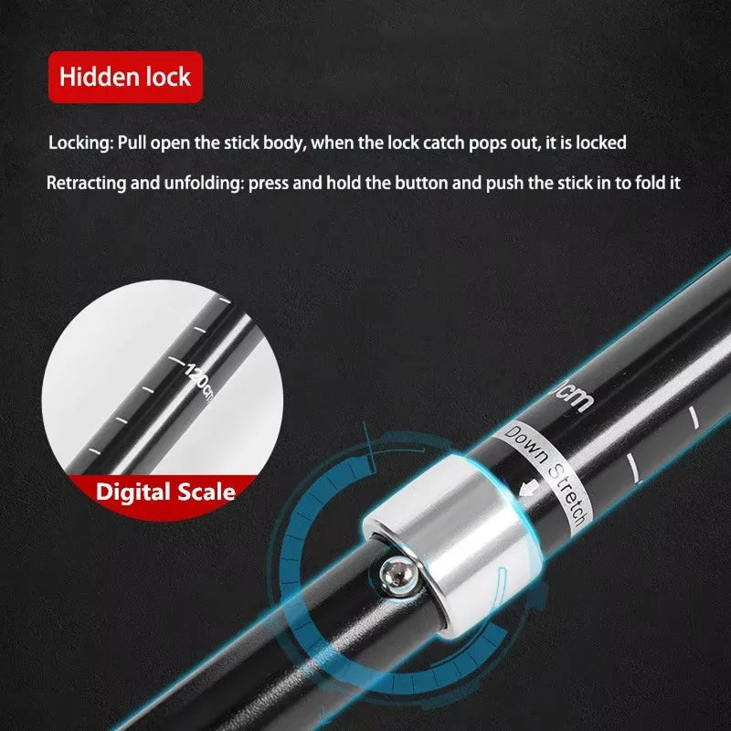NordVaxi Folding Nordic Walking Poles for Hiking & Trekking