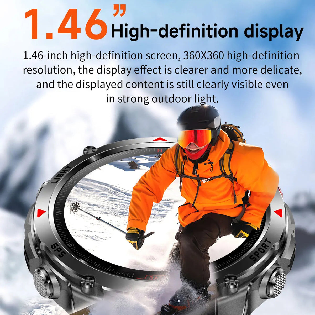 Pexoriax Rugged GPS Smartwatch with AMOLED Display