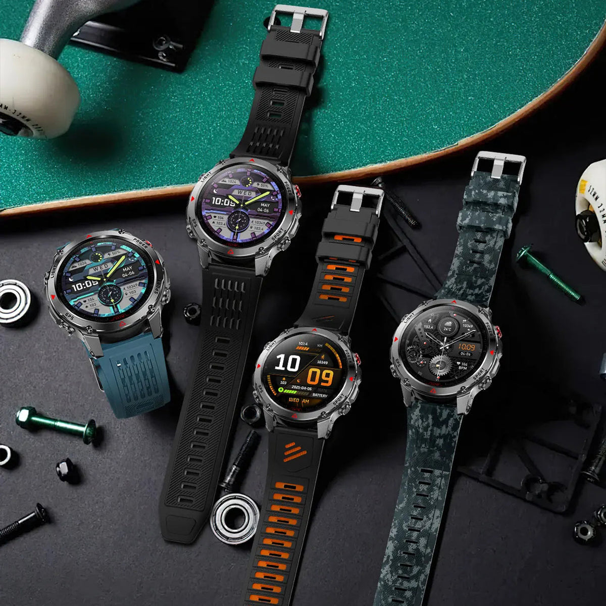 Pexoriax Rugged GPS Smartwatch with AMOLED Display