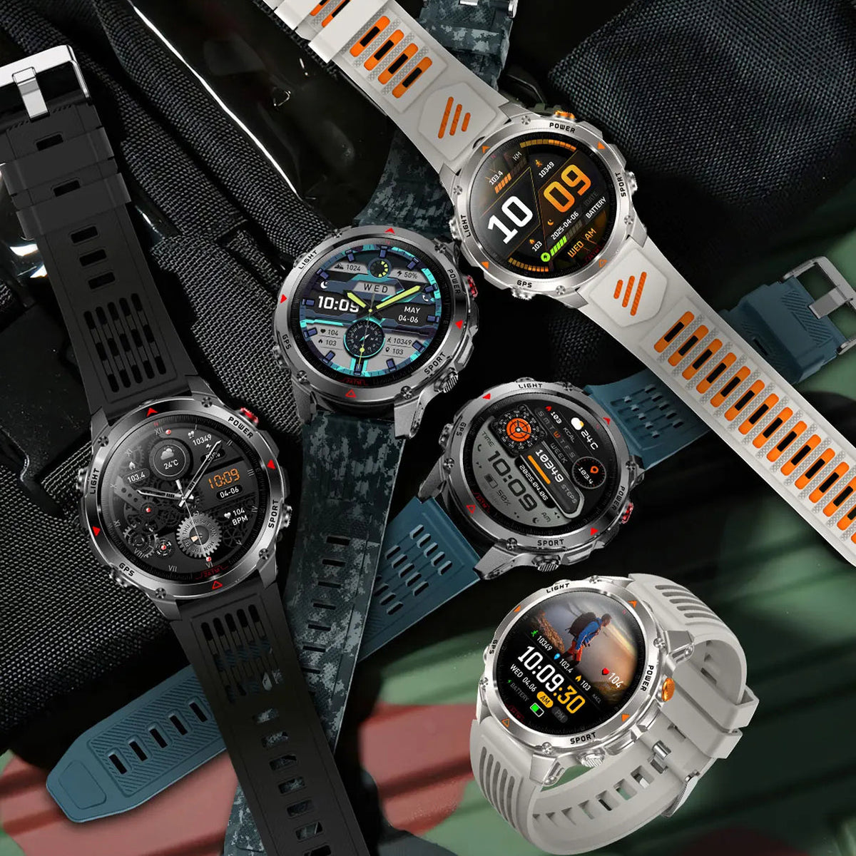 Pexoriax Rugged GPS Smartwatch with AMOLED Display