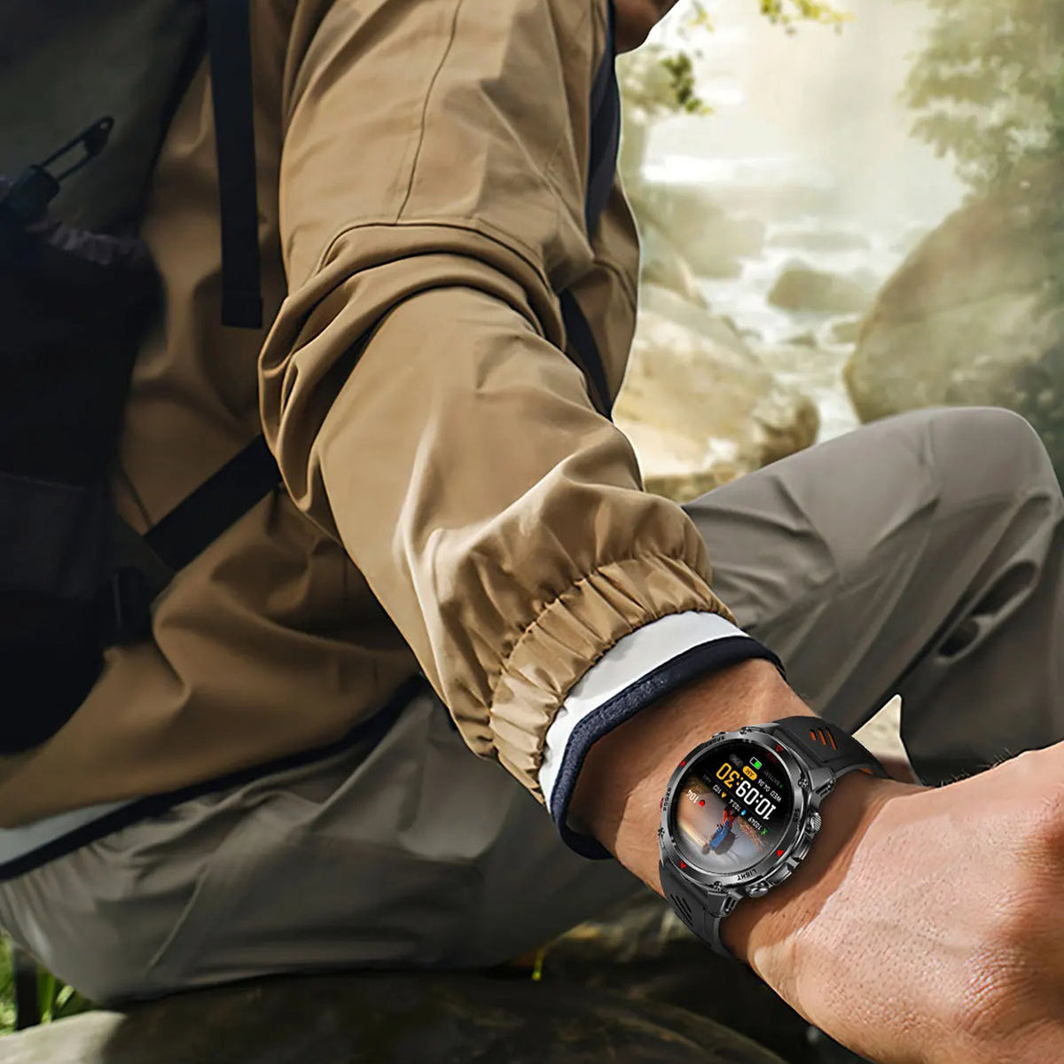 Pexoriax Rugged GPS Smartwatch with AMOLED Display