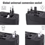 PlugoNes Universal Travel Plug Adapter | 150+ Countries & Dual USB