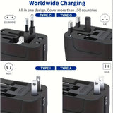PlugoNes Universal Travel Plug Adapter | 150+ Countries & Dual USB
