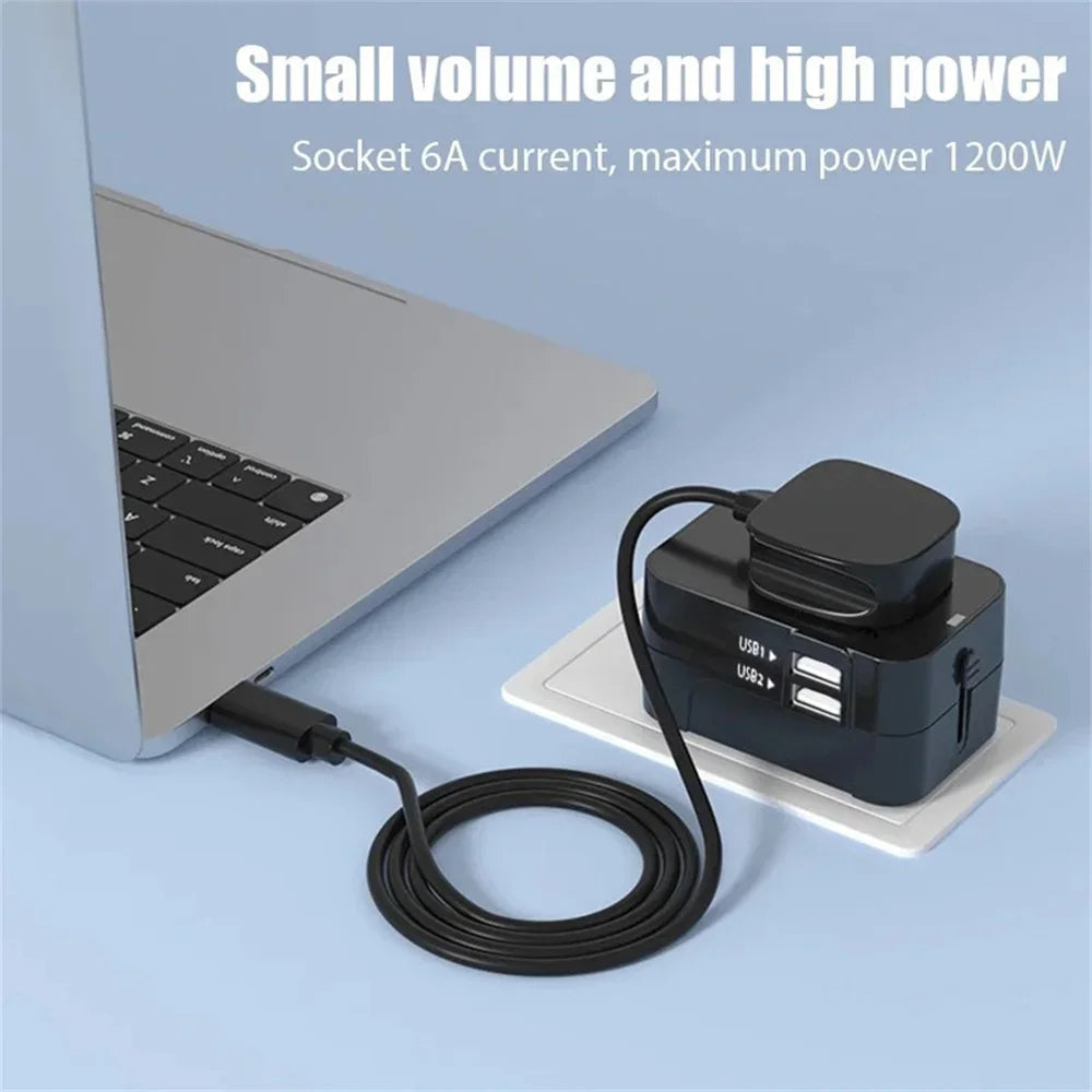 PlugoNes Universal Travel Plug Adapter | 150+ Countries & Dual USB