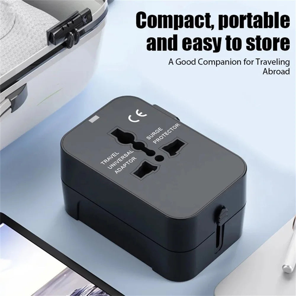 PlugoNes Universal Travel Plug Adapter | 150+ Countries & Dual USB