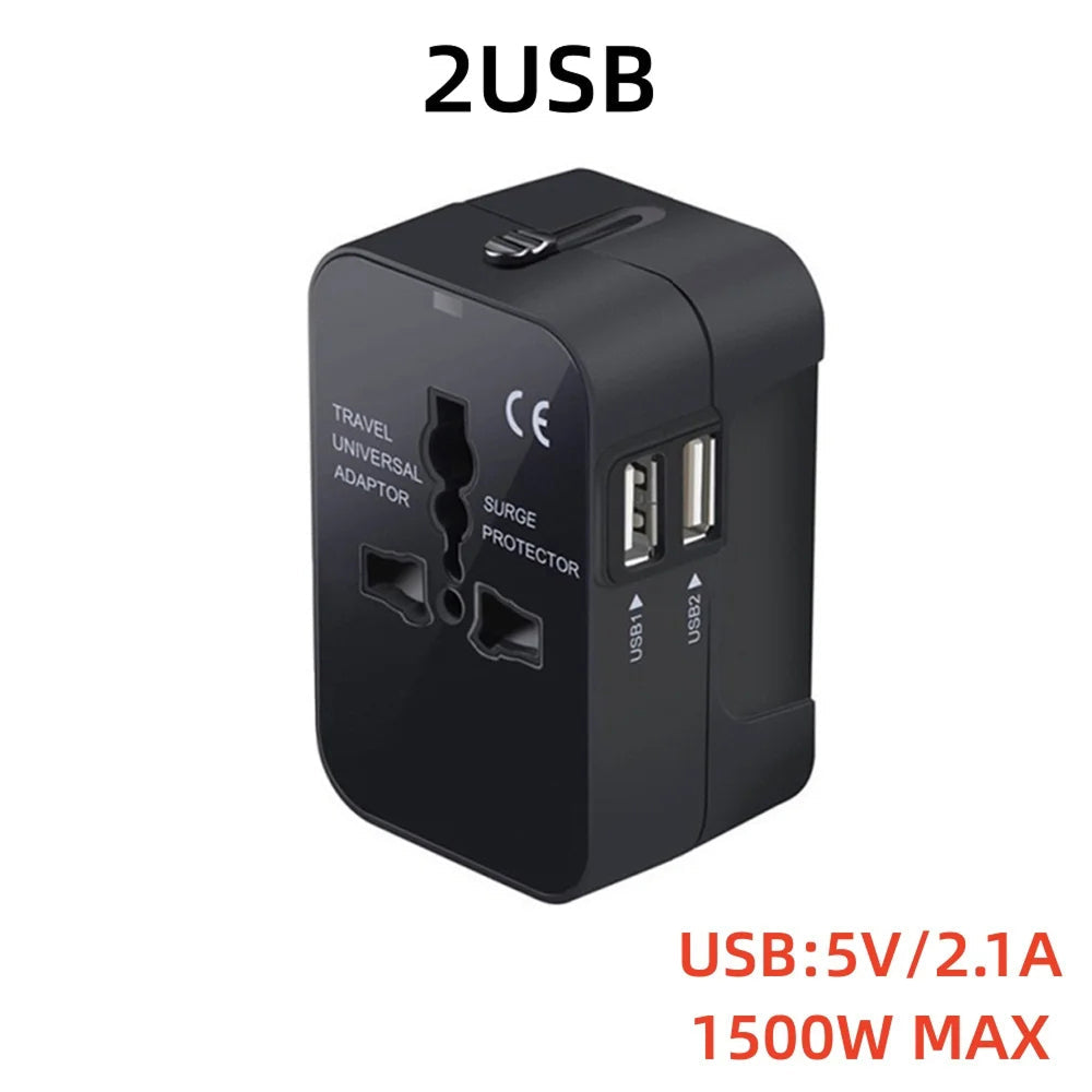 PlugoNes Universal Travel Plug Adapter | 150+ Countries & Dual USB